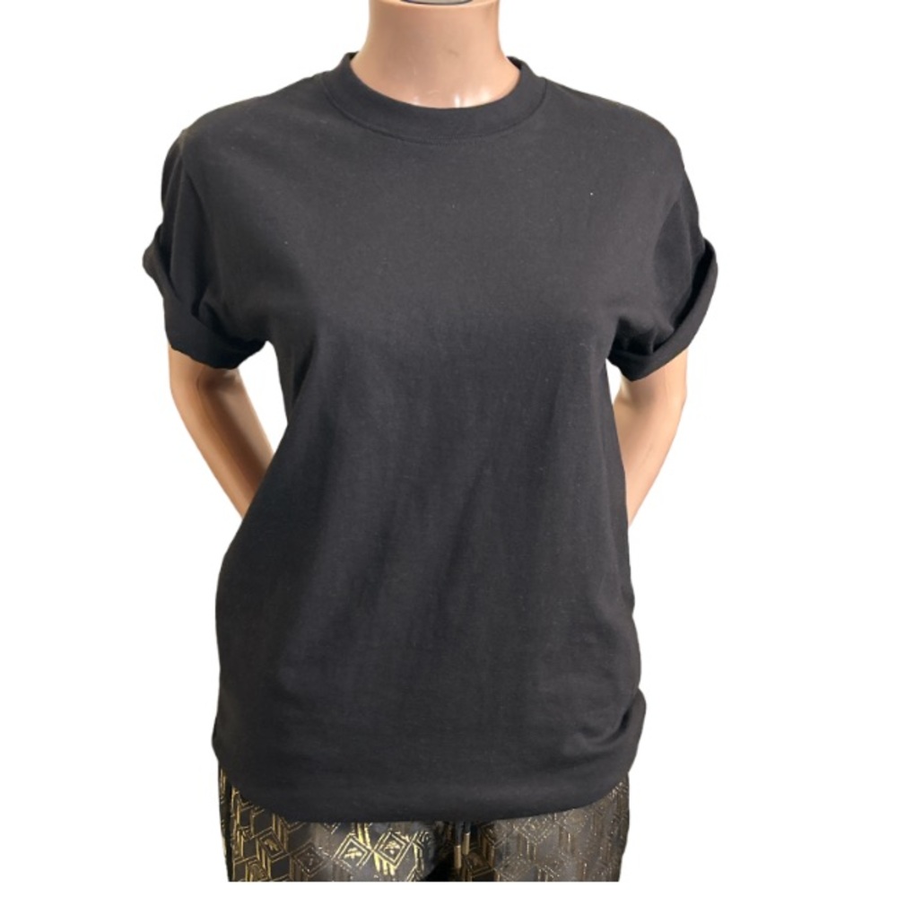 Griffin Active Wear Black Cotton T-Shirt short sleeve Pull On Size S Unisex NWOT